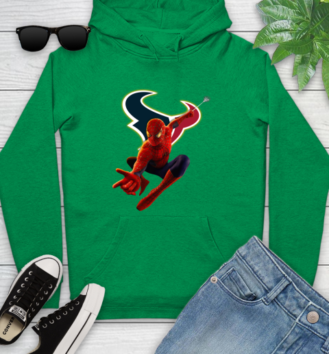NFL Spider Man Avengers Endgame Football Houston Texans Youth Hoodie 7