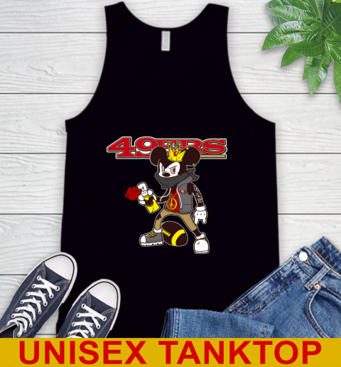 San Francisco 49ers NFL Football Mickey Peace Sign Sports Tank Top 2