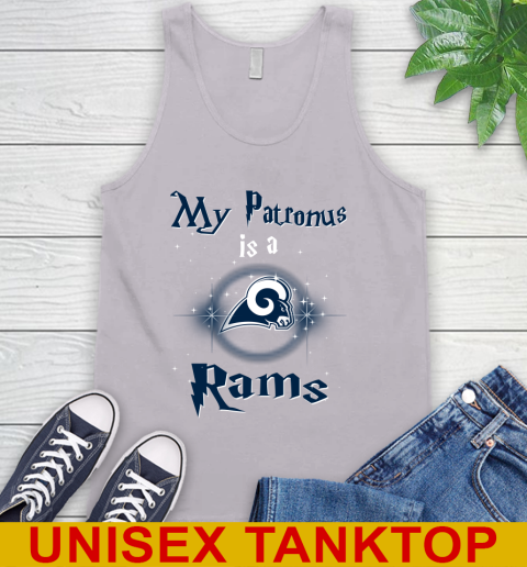 NFL Football Harry Potter My Patronus Is A Los Angeles Rams Tank Top - Image 4
