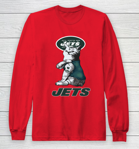 NFL Football My Cat Loves New York Jets Long Sleeve T-Shirt - Image 8