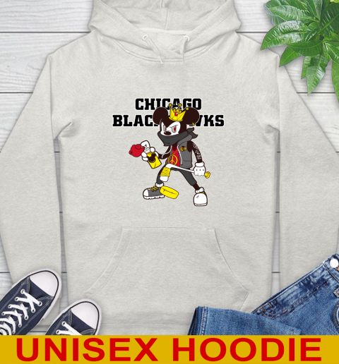 Chicago Blackhawks NHL Hockey Mickey Peace Sign Sports Hoodie 12