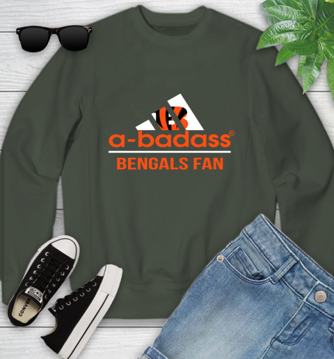 Cincinnati Bengals NFL Football A Badass Adidas Adoring Fan Sports Youth Sweatshirt 9
