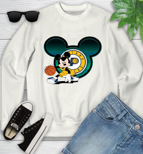 NBA Indiana Pacers Mickey Mouse Disney Basketball Youth Sweatshirt