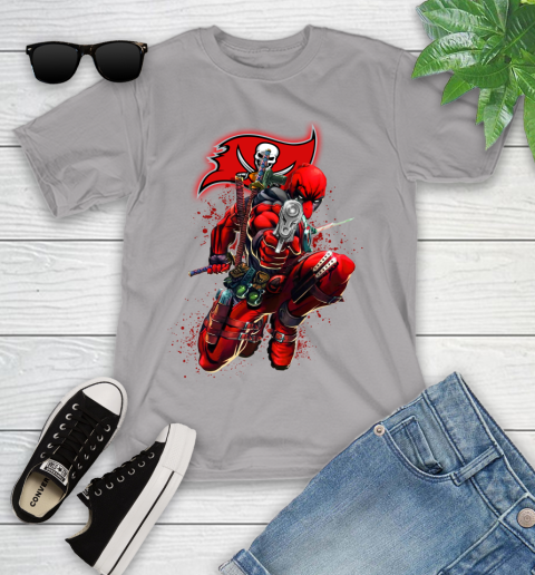 NFL Deadpool Marvel Comics Sports Football Tampa Bay Buccaneers Youth T-Shirt 4