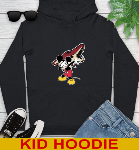 Arizona Coyotes NHL Hockey Dabbing Mickey Disney Sports Youth Hoodie 3 Arizona Coyotes NHL Hockey Dabbing Mickey Disney Sports Youth Hoodie - Image 3