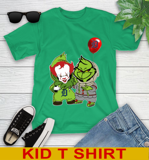 Baby Pennywise Grinch Christmas MLB Baseball Detroit Tigers Youth T-Shirt 6