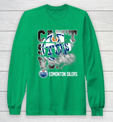 NHL Edmonton Oilers Hockey Can't Stop Vs Long Sleeve T-Shirt 4