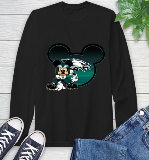 NFL Philadelphia Eagles Mickey Mouse Disney Football T Shirt Long Sleeve T-Shirt 2