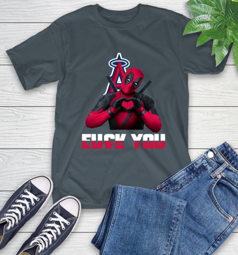 MLB Los Angeles Angels Deadpool Love You Fuck You Baseball Sports T-Shirt 10