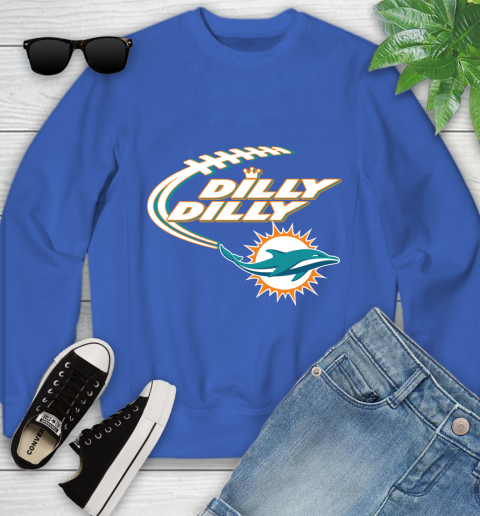 NFL Miami Dolphins Dilly Dilly Football Sports Youth Sweatshirt 8