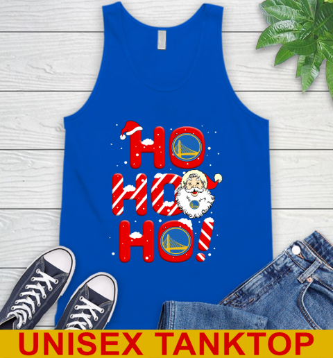 Golden State Warriors NBA Basketball Ho Ho Ho Santa Claus Merry Christmas Shirt Tank Top 4