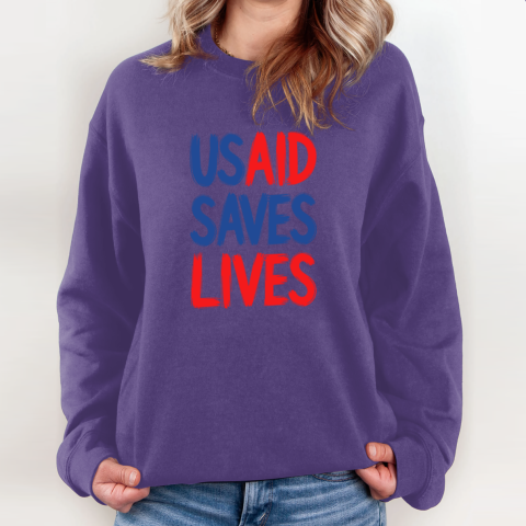zrxm usaid saves lives sweatshirt 35 front purple