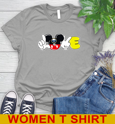 Buffalo Sabres NHL Hockey Love Mickey Disney Sports Women's T-Shirt 11