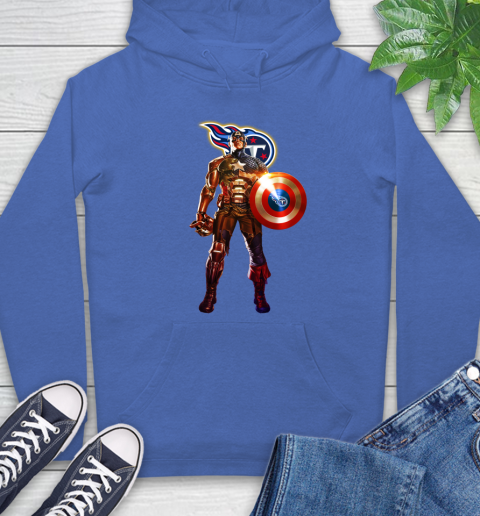 NFL Captain America Marvel Avengers Endgame Football Sports Tennessee Titans Hoodie 9