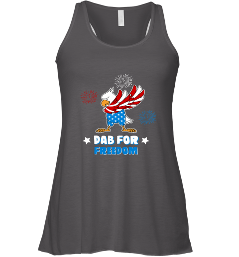 Bald Eagle American Dab For Freedom 4th Of July Racerback Tank