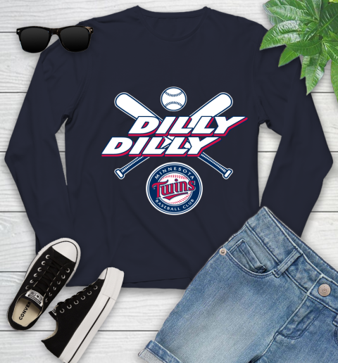 MLB Minnesota Twins Dilly Dilly Baseball Sports Youth Long Sleeve 3