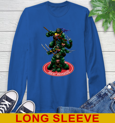 NHL Hockey Detroit Red Wings Teenage Mutant Ninja Turtles Shirt Long Sleeve T-Shirt 9