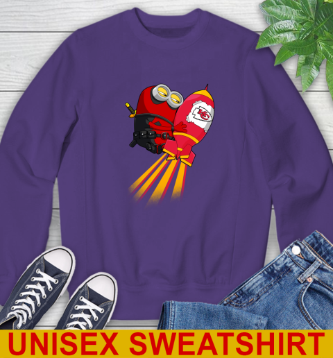 NFL Football Kansas City Chiefs Deadpool Minion Marvel Shirt Sweatshirt 4