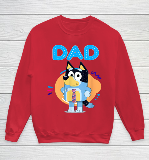 Family Blueys Love Dad Love Mom Blueys Love Mom Youth Sweatshirt 7