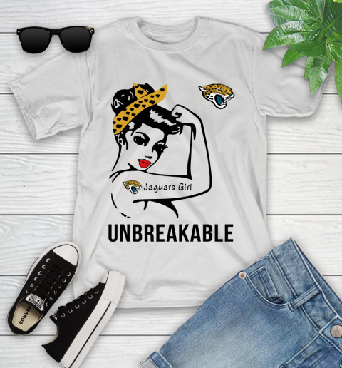 NFL Jacksonville Jaguars Girl Unbreakable Football Sports Youth T-Shirt