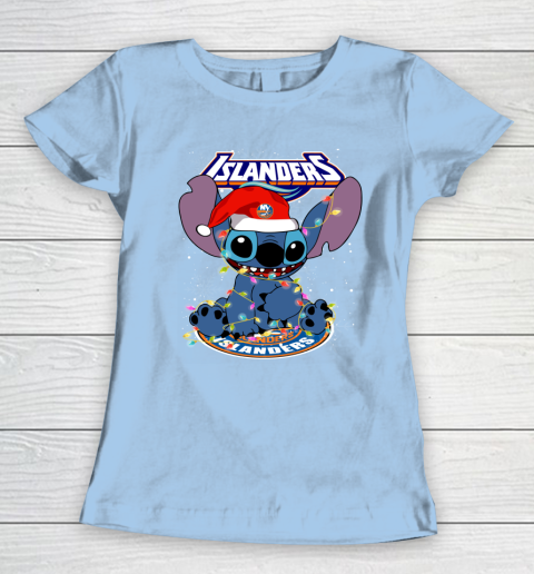 New York Islanders NHL Hockey noel stitch Christmas Women's T-Shirt 4