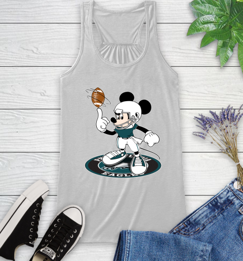 NFL Football Philadelphia Eagles Cheerful Mickey Disney Shirt Racerback Tank 2