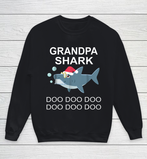Grandpa Shark Christmas Youth Sweatshirt