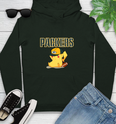 NFL Pikachu Football Sports Green Bay Packers Youth Hoodie 13