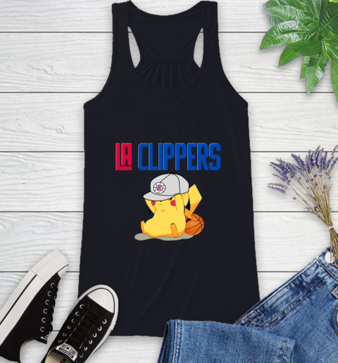 NBA Pikachu Basketball Sports Los Angeles Clippers Racerback Tank 10