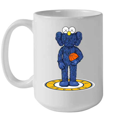 NBA Basketball Indiana Pacers Kaws Bff Blue Figure Shirt Ceramic Mug 15oz