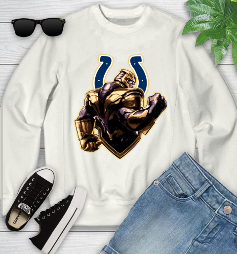 NFL Thanos Avengers Endgame Football Sports Indianapolis Colts Youth Sweatshirt