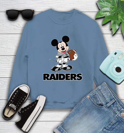 NFL Football Oakland Raiders Cheerful Mickey Mouse Shirt Sweatshirt 8