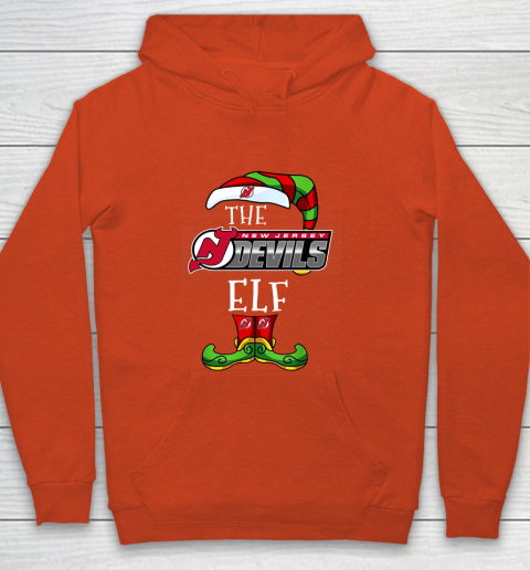 New Jersey Devils Christmas ELF Funny NHL Youth Hoodie 3