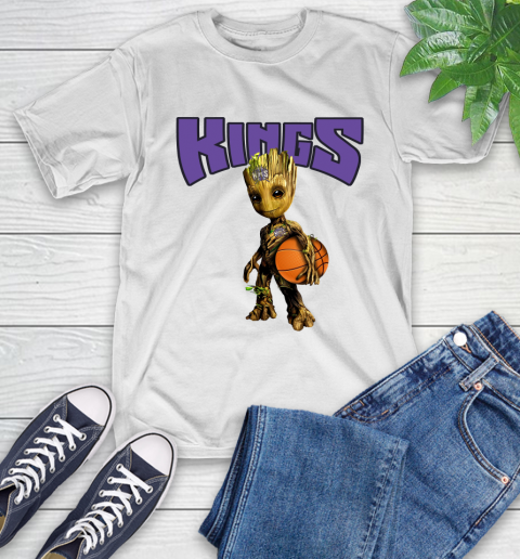 Sacramento Kings NBA Basketball Groot Marvel Guardians Of The Galaxy T-Shirt