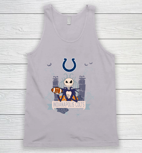 NFL Indianapolis Colts Football Jack Skellington Halloween Tank Top 3