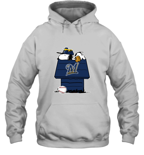 Milwaukee Brewers Snoopy And Woodstock Resting Together MLB Hoodie