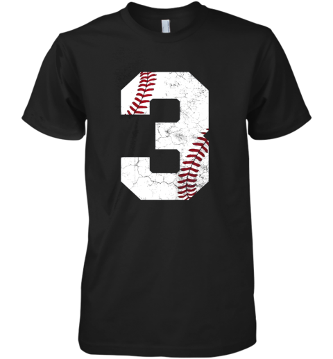 Kids 3rd Birthday T Shirt Baseball Boys Kids Three 3 Years Gift Premium Men's T-Shirt