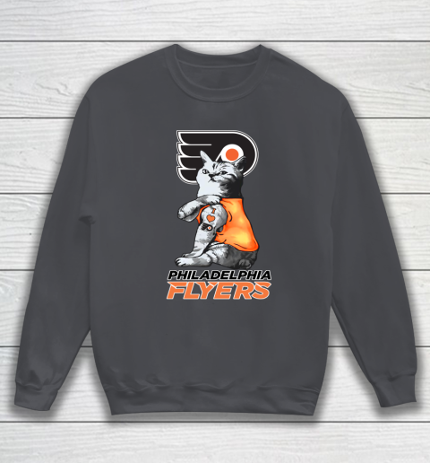 NHL My Cat Loves Philadelphia Flyers Hockey Sweatshirt 4