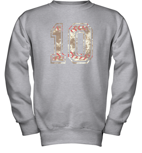 orv7 baseball jersey number 10 vintage distressed youth sweatshirt 47 front sport grey