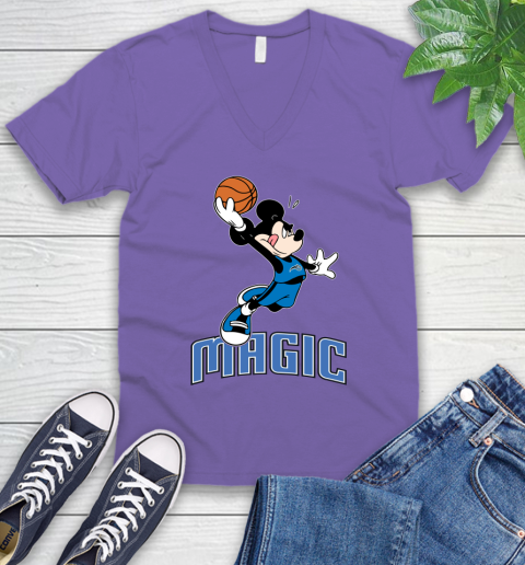 NBA Basketball Orlando Magic Cheerful Mickey Mouse Shirt V-Neck T-Shirt 9