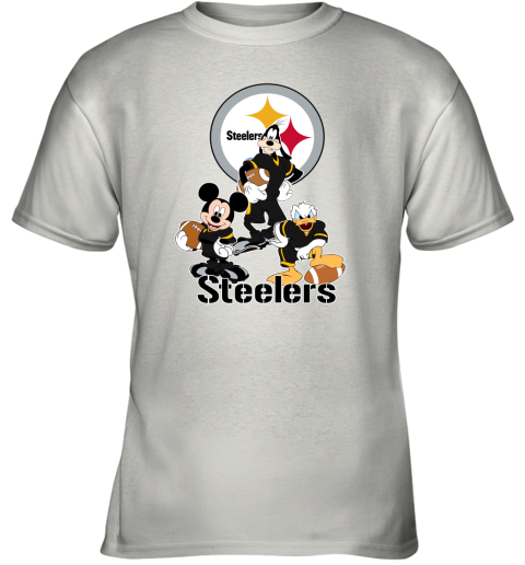 Mickey Donald Goofy The Three Pittsburgh Steelers Football Shirts Youth T-Shirt