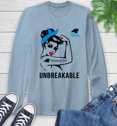 NFL Carolina Panthers Girl Unbreakable Football Sports Long Sleeve T-Shirt 6
