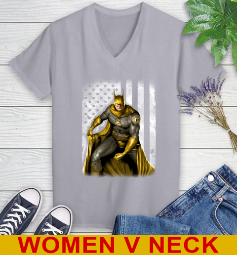 Indiana Pacers NBA Basketball Batman DC American Flag Shirt Women's V-Neck T-Shirt 4