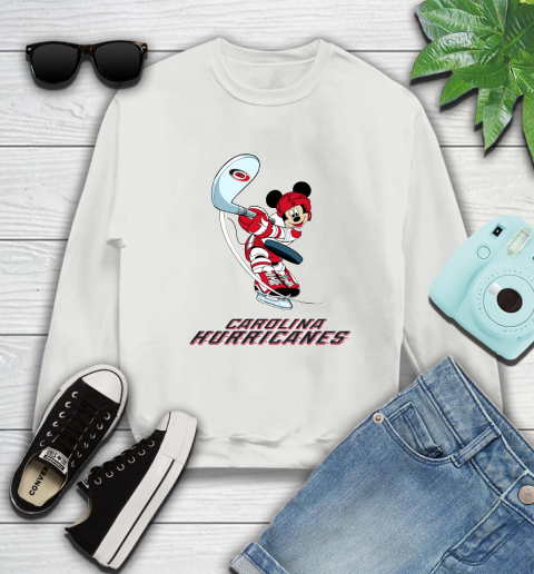 NHL Hockey Carolina Hurricanes Cheerful Mickey Mouse Shirt Sweatshirt 5