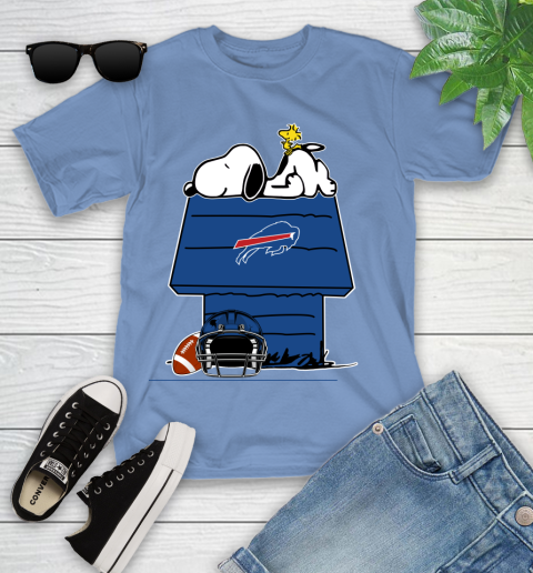 Buffalo Bills NFL Football Snoopy Woodstock The Peanuts Movie Youth T-Shirt 11
