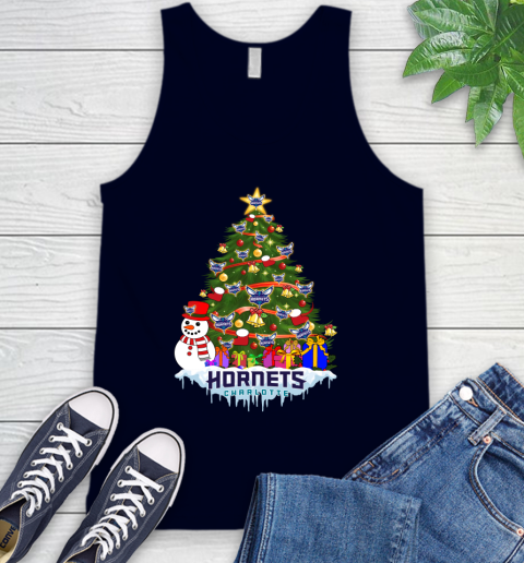 Charlotte Hornets Merry Christmas NBA Basketball Sports Tank Top 3