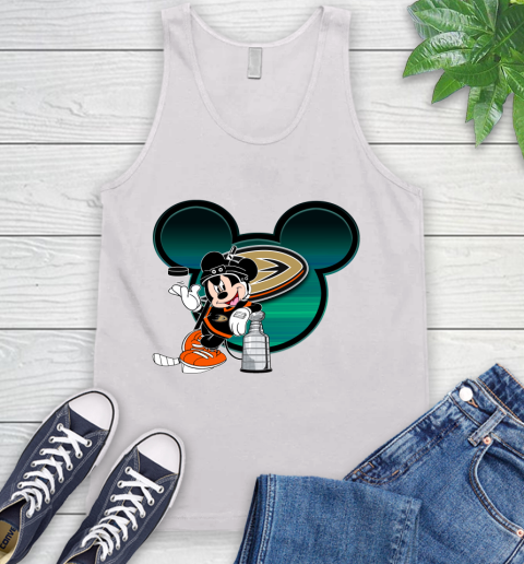 NHL Anaheim Ducks Stanley Cup Mickey Mouse Disney Hockey T Shirt Tank Top
