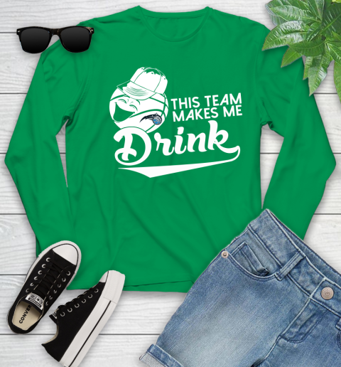Orlando Magic NBA Basketball This Team Makes Me Drink Adoring Fan Youth Long Sleeve 7