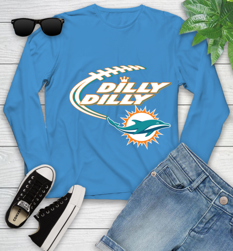 NFL Miami Dolphins Dilly Dilly Football Sports Youth Long Sleeve 7
