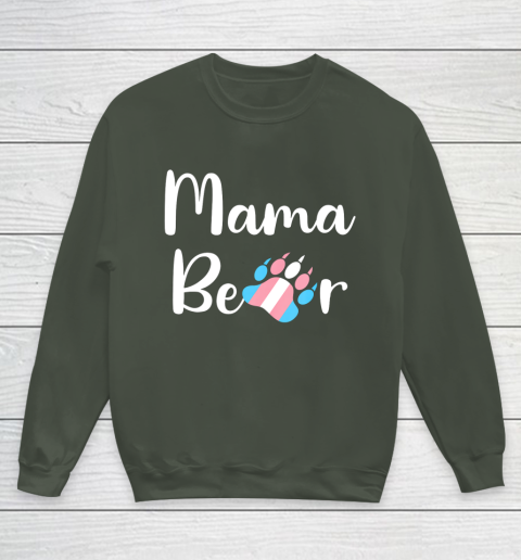 Mama Bear Transgender Mom T Shirt Trans Pride Gift Youth Sweatshirt 8